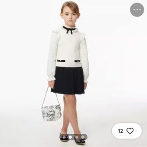 Janie & jack black and white dress girls size 8